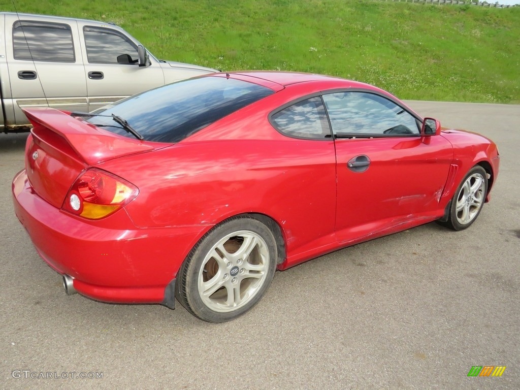 2003 Tiburon  - Rally Red / Black photo #12