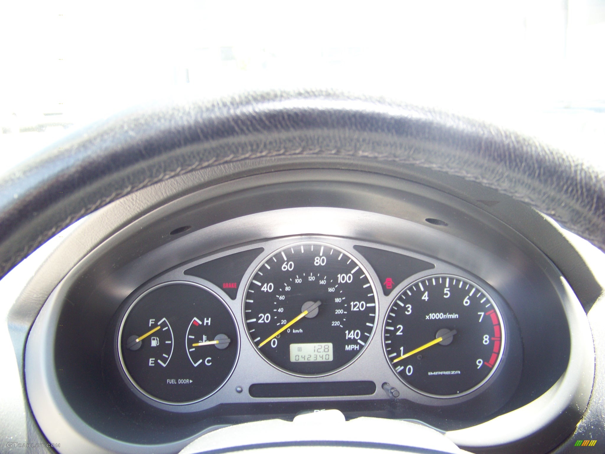2003 Impreza WRX Sedan - Sonic Yellow / Grey/Blue photo #9