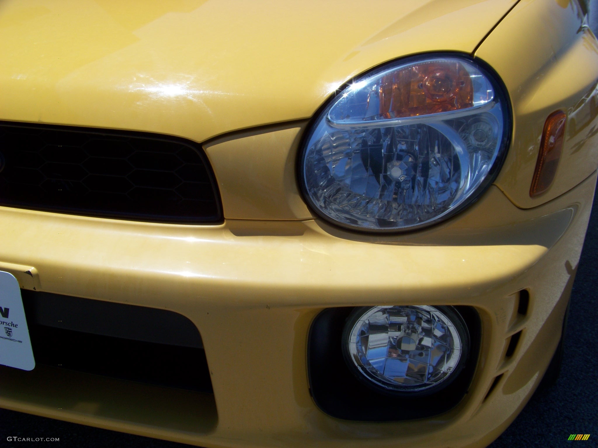 2003 Impreza WRX Sedan - Sonic Yellow / Grey/Blue photo #16