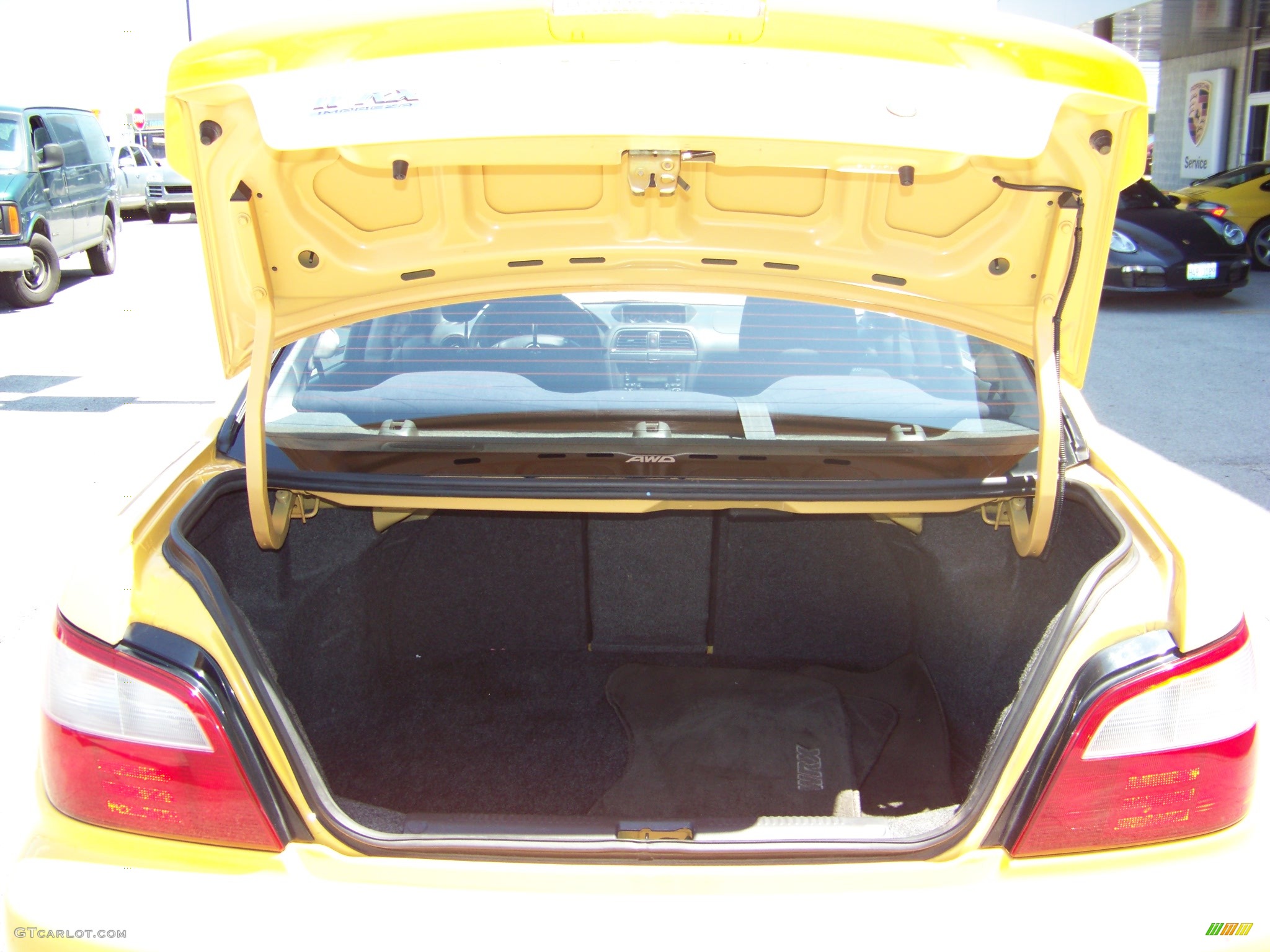 2003 Impreza WRX Sedan - Sonic Yellow / Grey/Blue photo #17