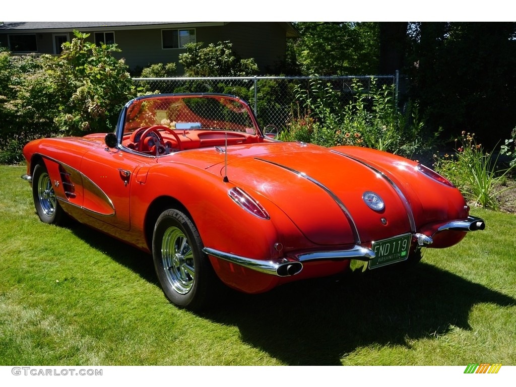 1958 Corvette Convertible - Red / Red photo #1