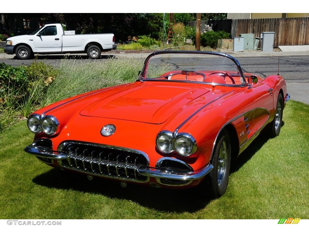 1958 Corvette Convertible - Red / Red photo #2
