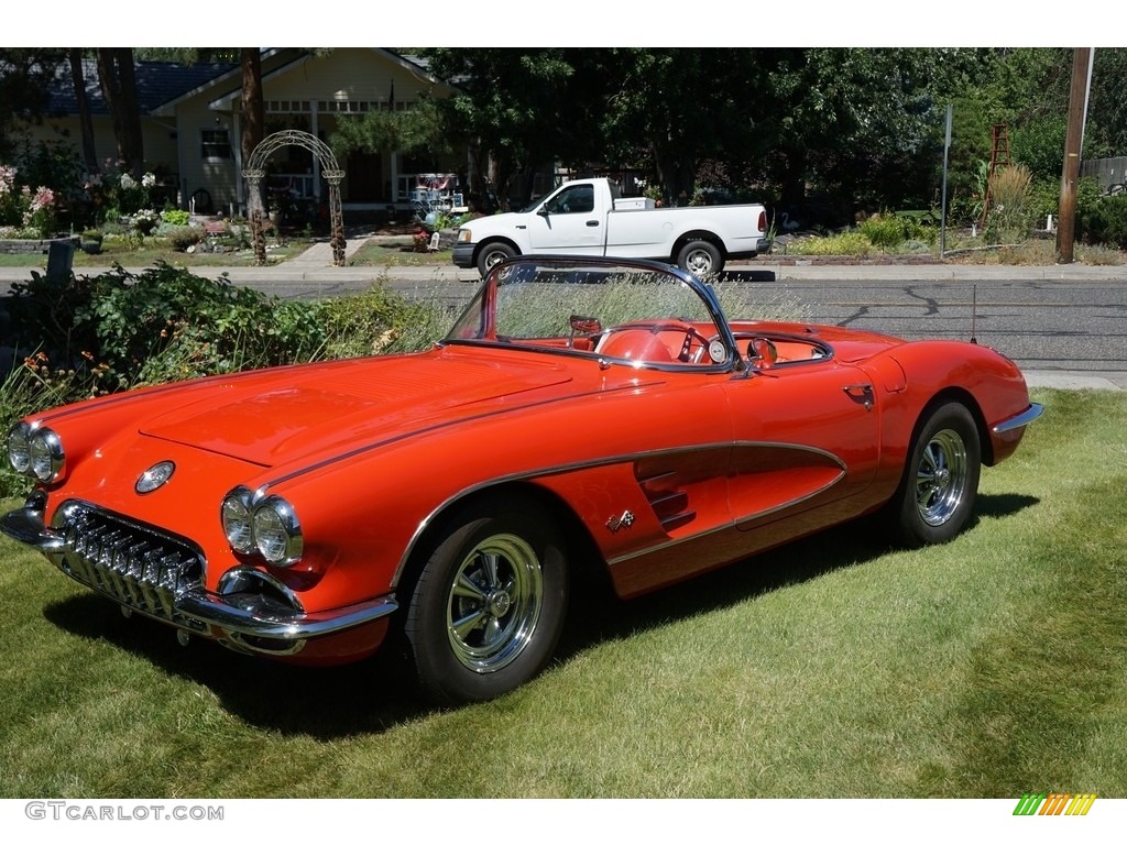 1958 Corvette Convertible - Red / Red photo #3