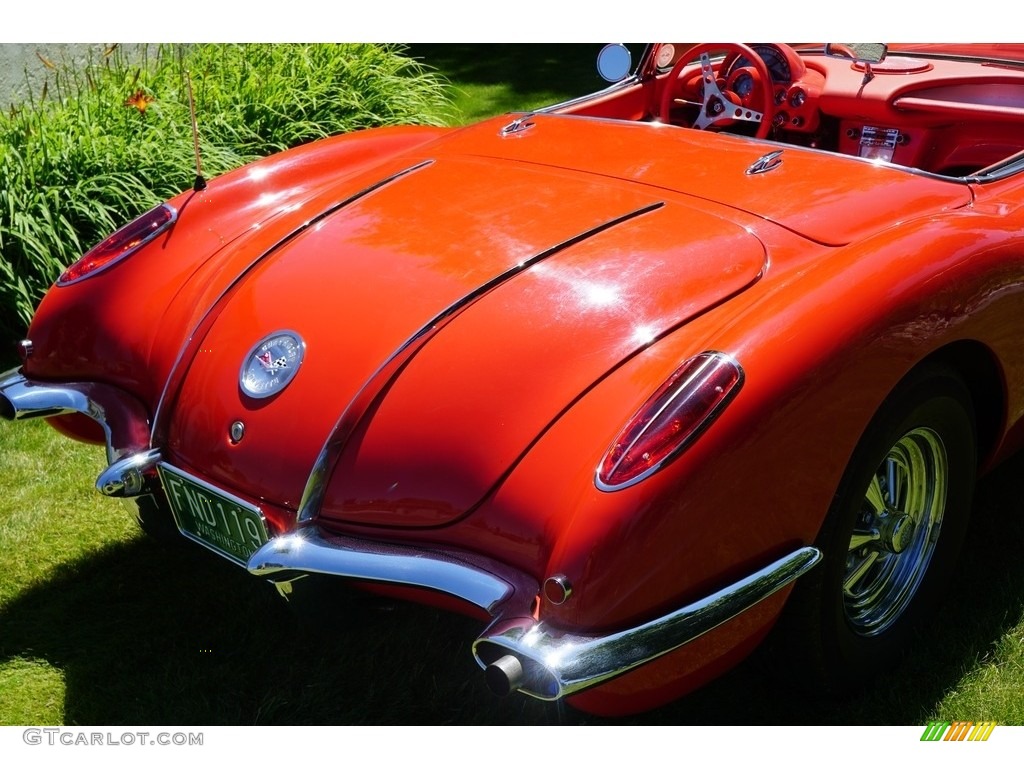 1958 Corvette Convertible - Red / Red photo #4