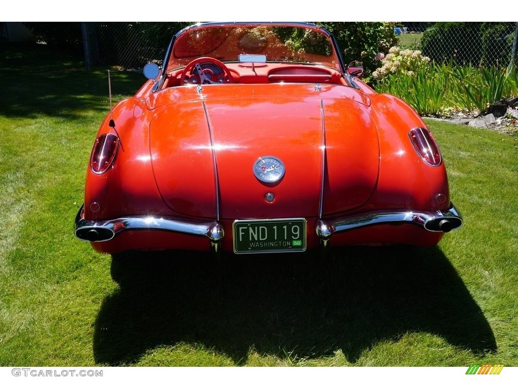 1958 Corvette Convertible - Red / Red photo #5