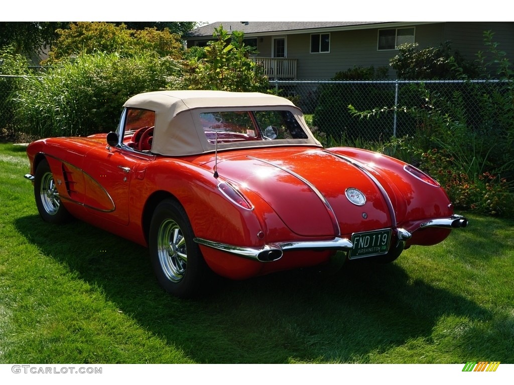 1958 Corvette Convertible - Red / Red photo #7