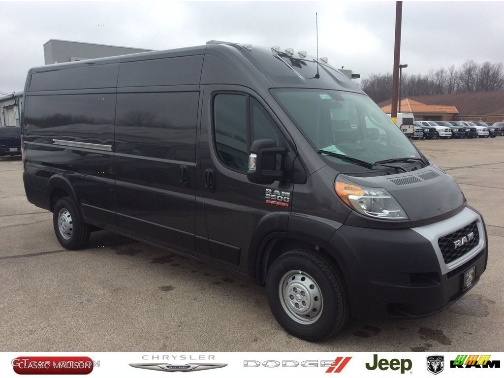 2019 ProMaster 3500 High Roof Cargo Van - Granite Crystal Metallic / Black photo #1