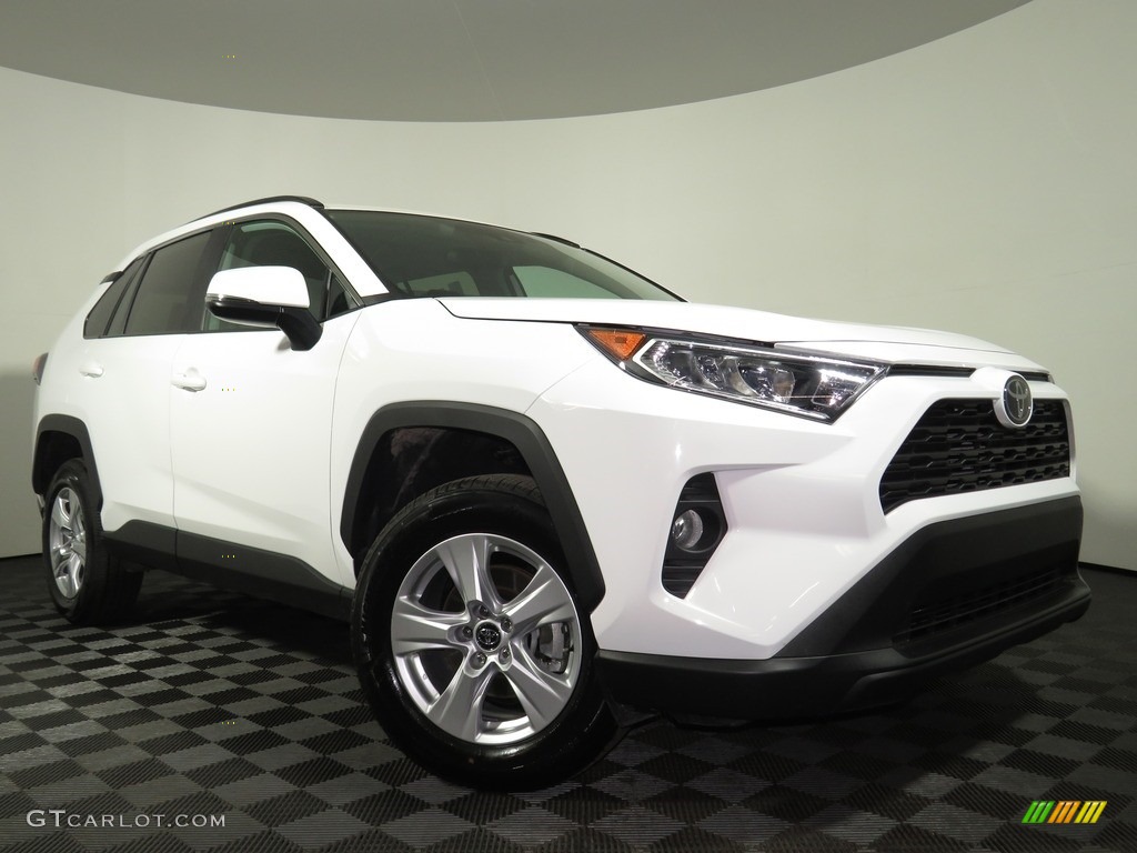 2020 RAV4 XLE AWD - Super White / Light Gray photo #1