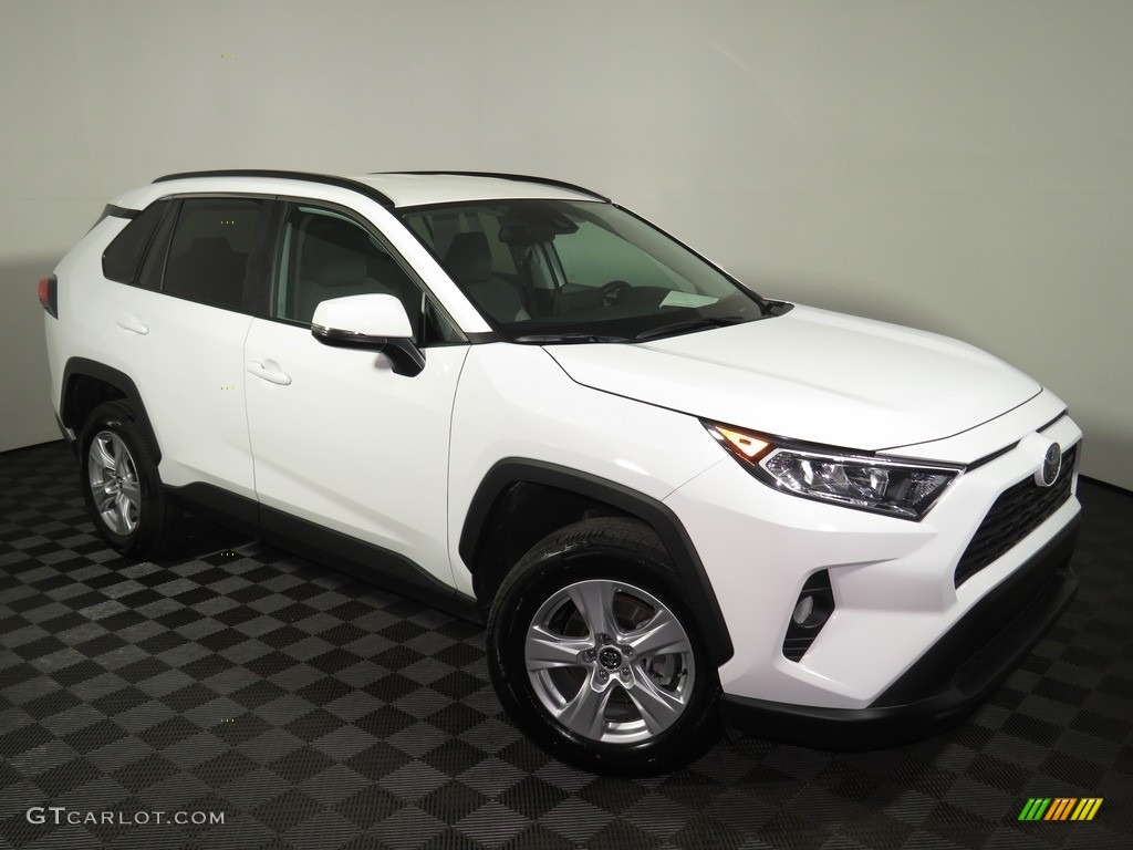 2020 RAV4 XLE AWD - Super White / Light Gray photo #2