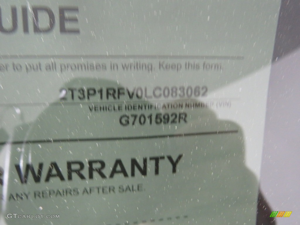 2020 RAV4 XLE AWD - Super White / Light Gray photo #36