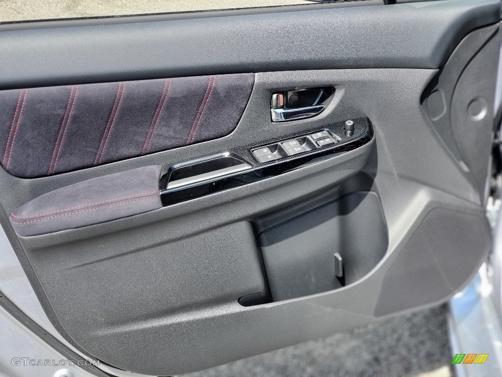 2020 Subaru WRX STI Black Ultra Suede/Carbon Black Door Panel Photo #138757986