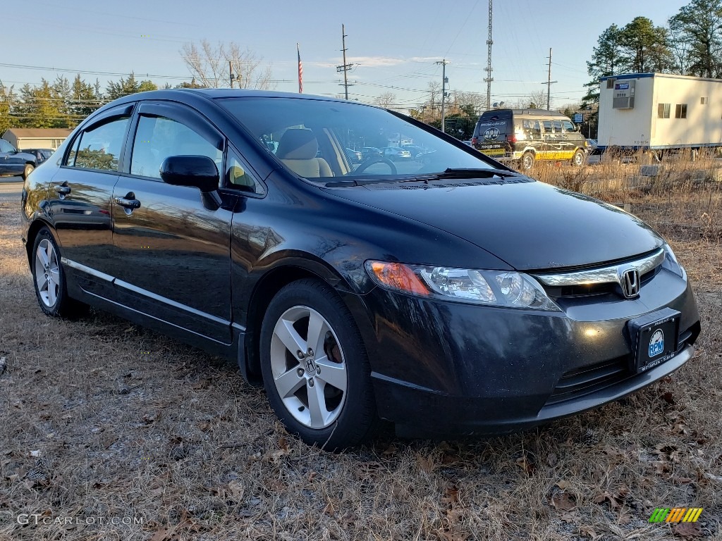 2006 Civic EX Sedan - Nighthawk Black Pearl / Gray photo #7