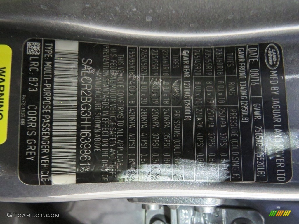 2017 Discovery Sport HSE - Corris Grey Metallic / Ebony photo #35