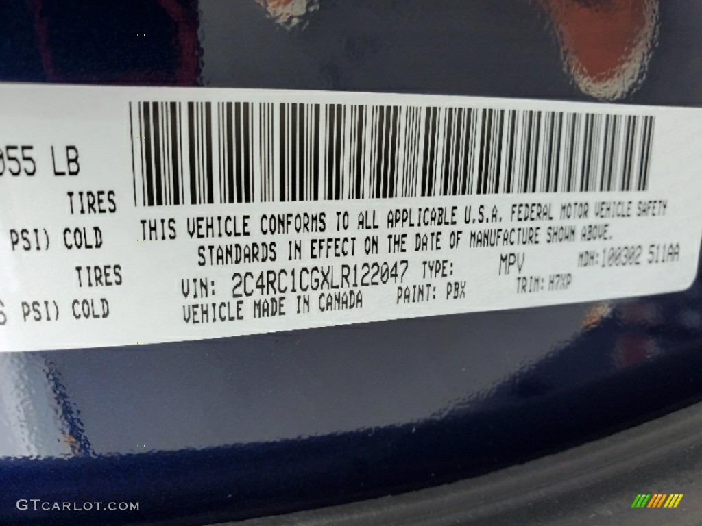 2020 Chrysler Voyager LX Color Code Photos
