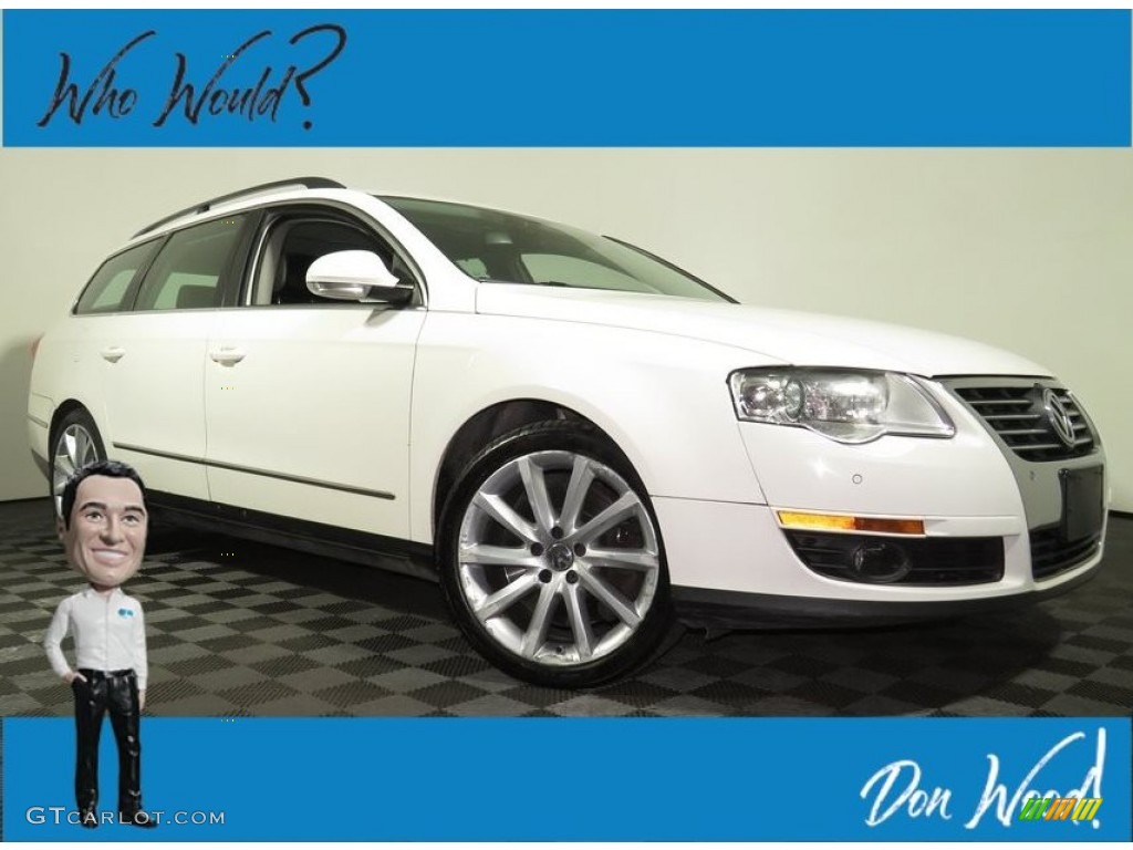 2008 Passat VR6 4Motion Wagon - Candy White / Black photo #1