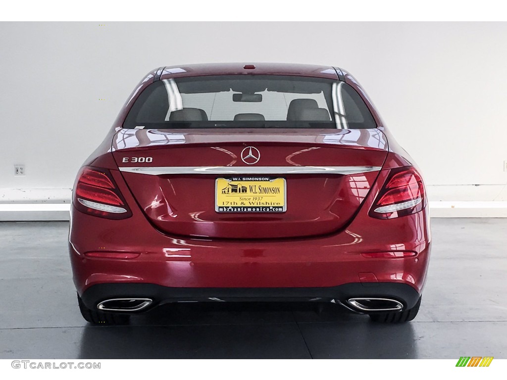 2018 E 300 Sedan - designo Cardinal Red Metallic / Macchiato Beige/Black photo #3