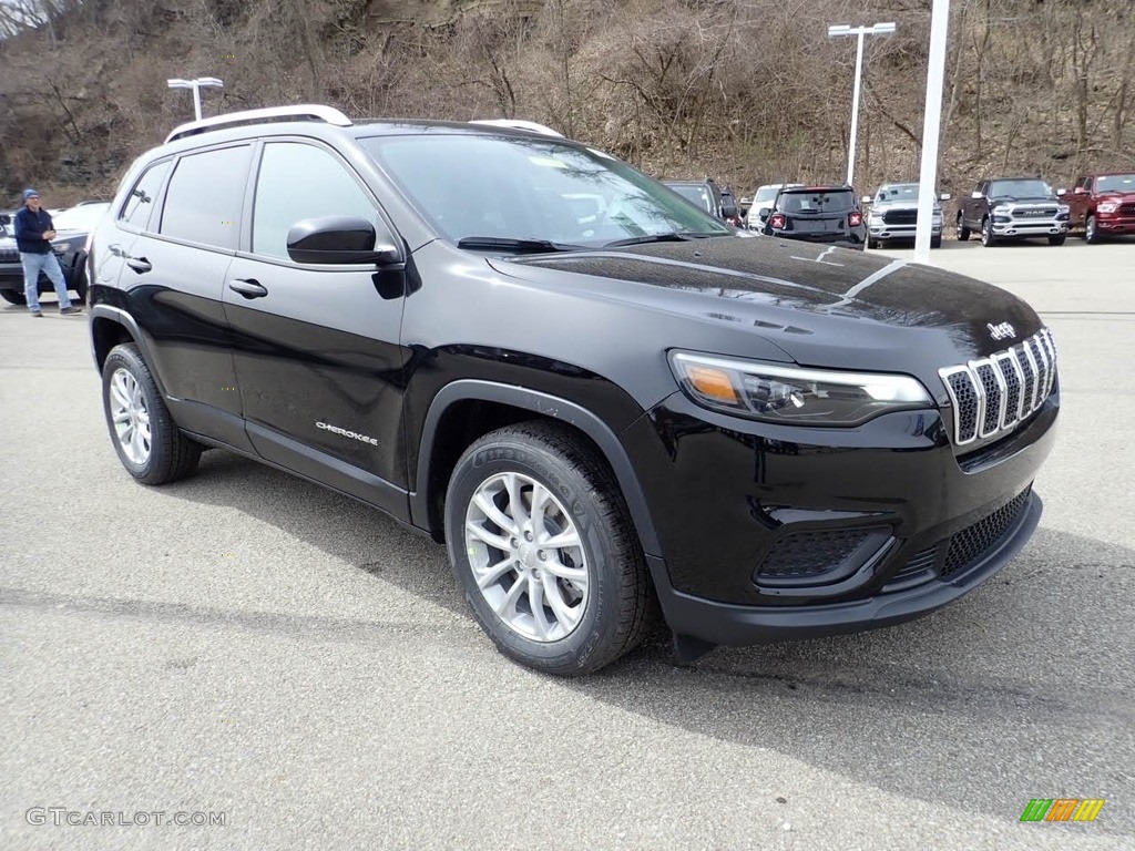 2020 Cherokee Latitude Plus - Diamond Black Crystal Pearl / Black photo #3