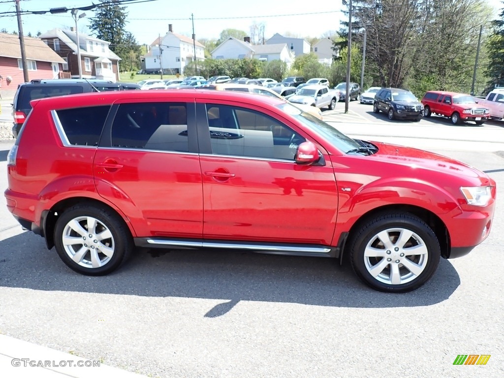 2012 Outlander GT - Rally Red Metallic / Black photo #7