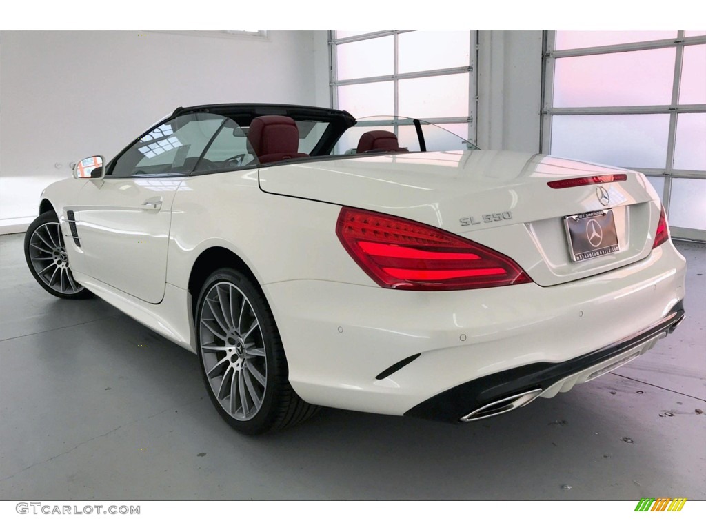 2019 SL 550 Roadster - designo Diamond White Metallic / Bengal Red/Black photo #2