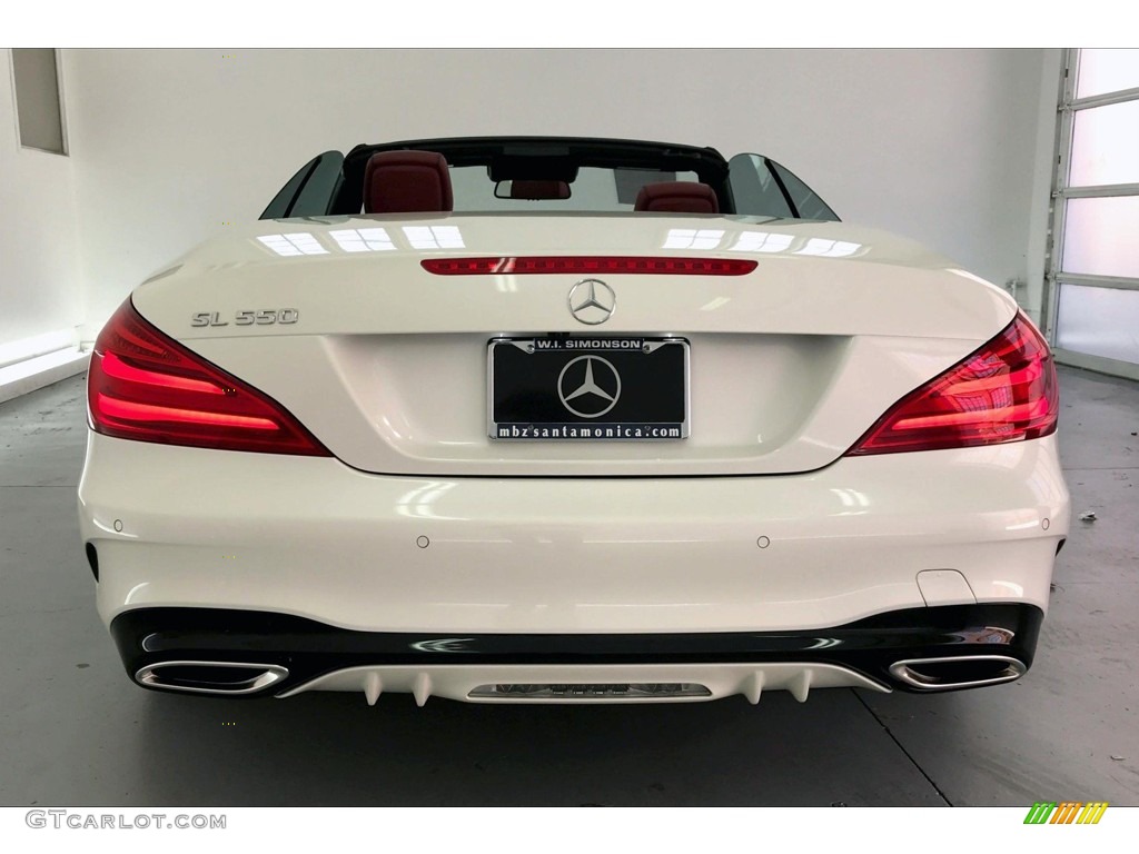 2019 SL 550 Roadster - designo Diamond White Metallic / Bengal Red/Black photo #3