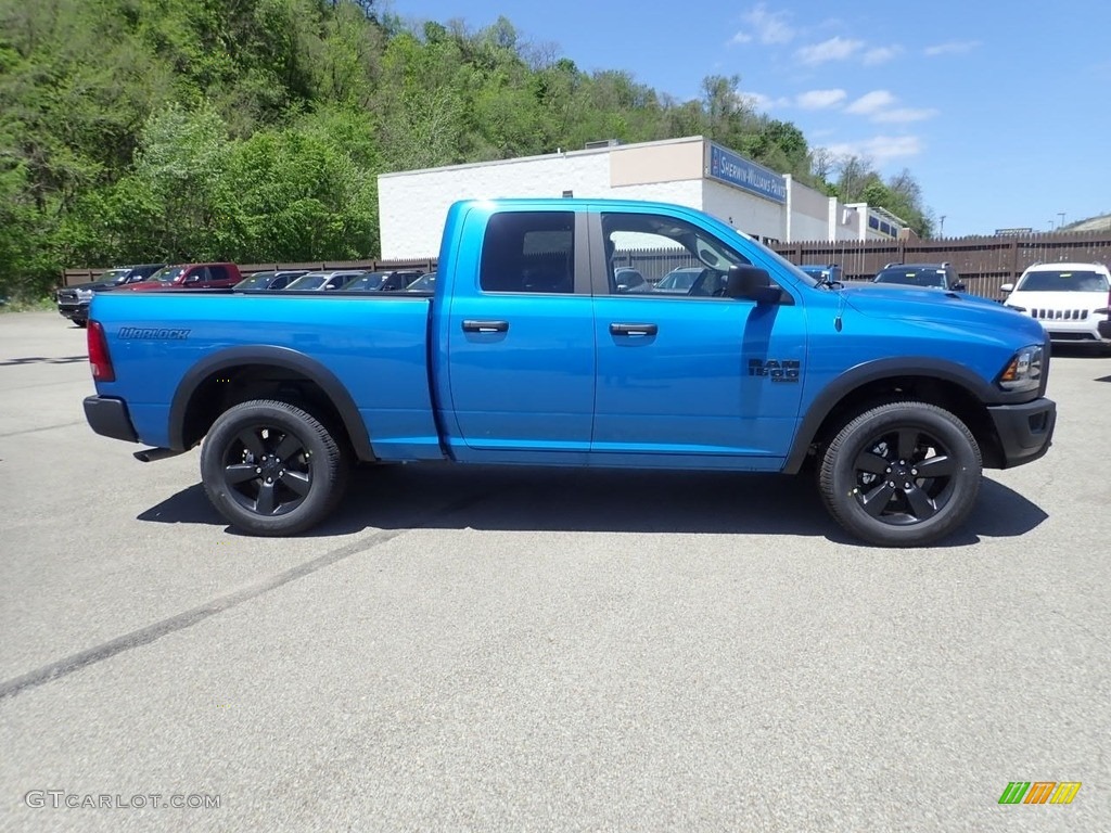 2020 1500 Classic Warlock Quad Cab 4x4 - Hydro Blue Pearl / Black photo #4