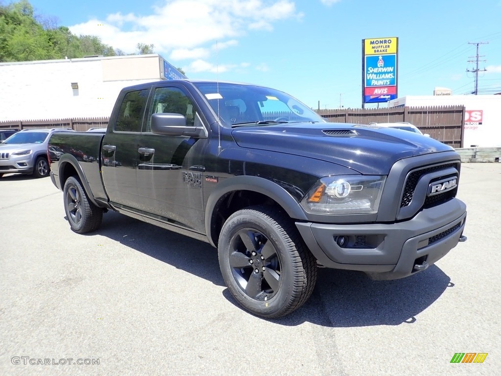 2020 1500 Classic Warlock Quad Cab 4x4 - Diamond Black Crystal Pearl / Black photo #3