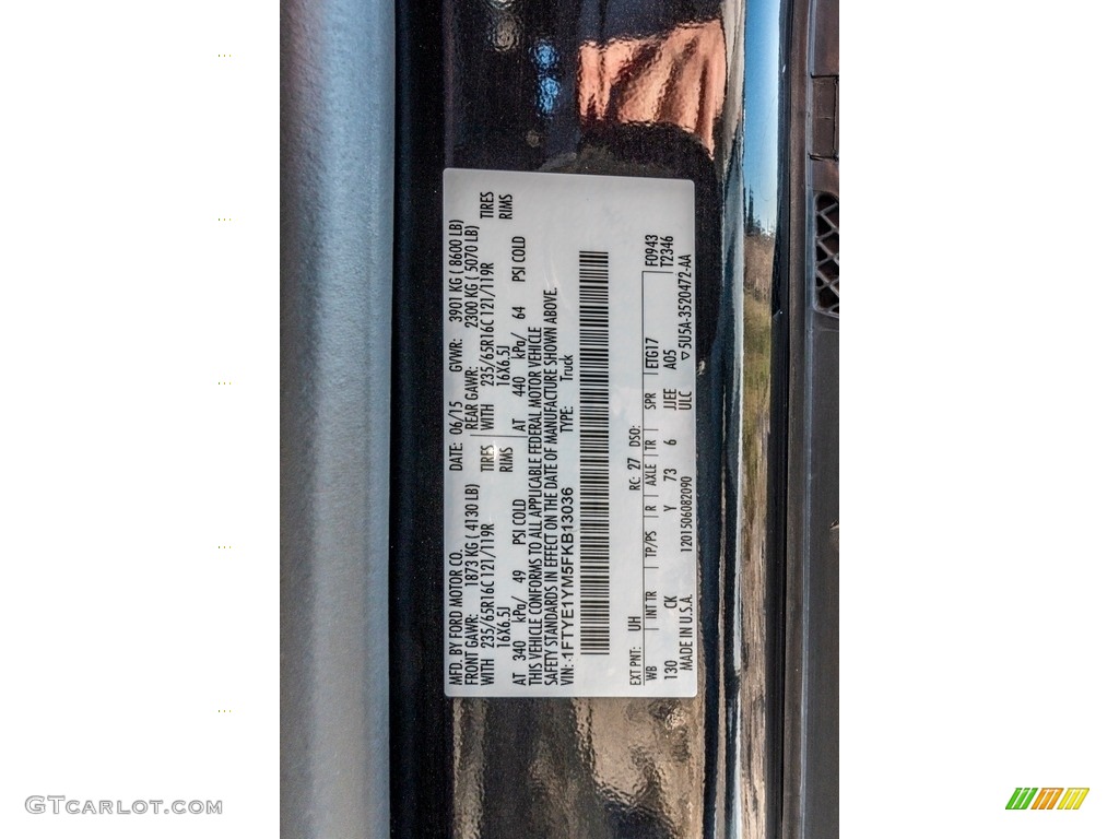2015 Transit Color Code UH for Tuxedo Black Metallic Photo #138784113
