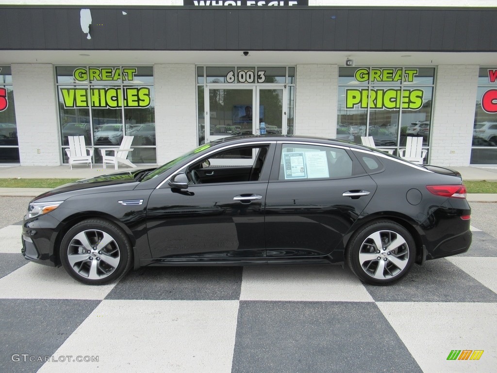 2019 Optima S - Ebony Black / Black photo #1