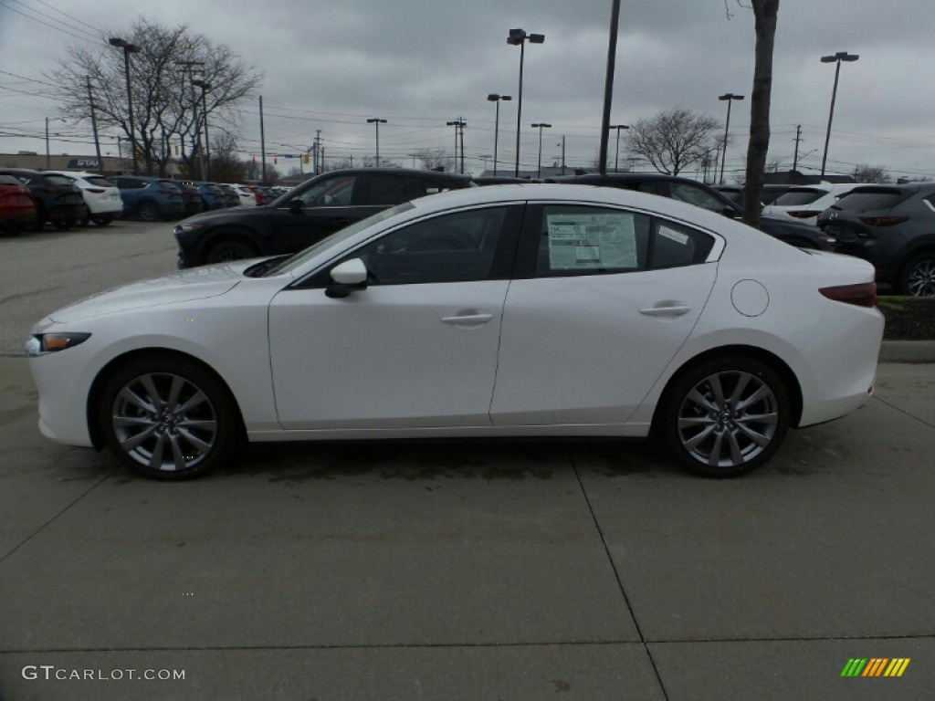 Snowflake White Pearl Mica 2020 Mazda MAZDA3 Select Sedan Exterior Photo #138789796