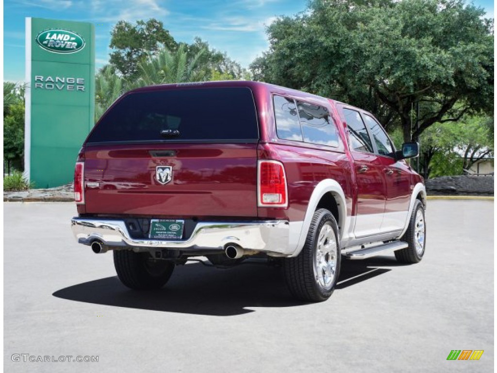 2018 1500 Laramie Crew Cab 4x4 - Delmonico Red Pearl / Canyon Brown/Light Frost Beige photo #4