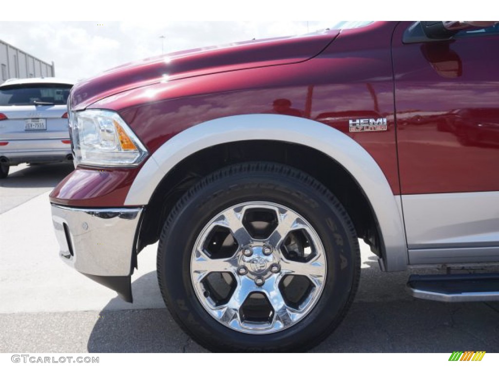 2018 1500 Laramie Crew Cab 4x4 - Delmonico Red Pearl / Canyon Brown/Light Frost Beige photo #6