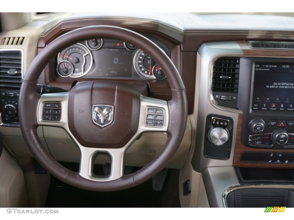 2018 1500 Laramie Crew Cab 4x4 - Delmonico Red Pearl / Canyon Brown/Light Frost Beige photo #26