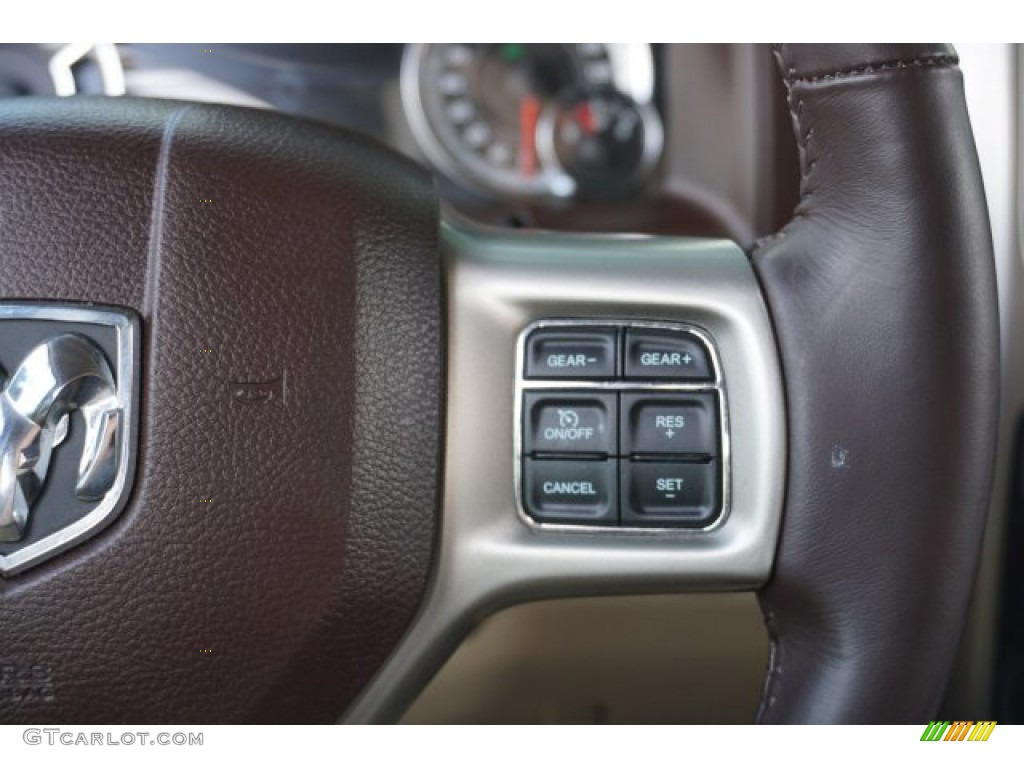 2018 1500 Laramie Crew Cab 4x4 - Delmonico Red Pearl / Canyon Brown/Light Frost Beige photo #28