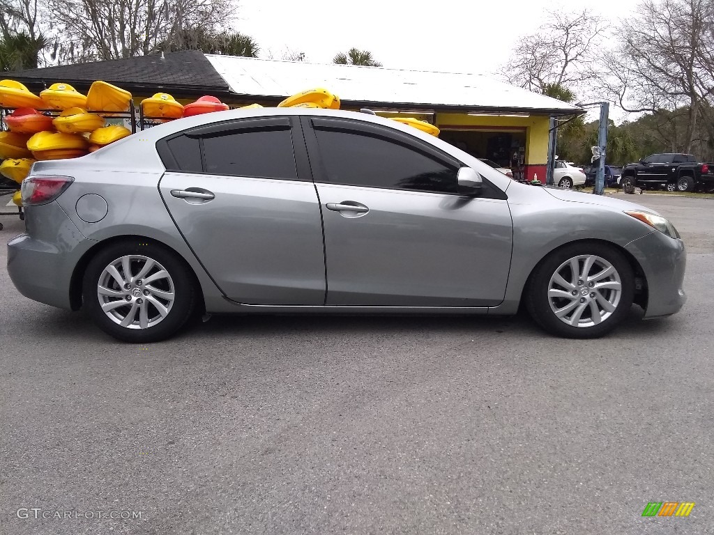 2012 MAZDA3 i Grand Touring 4 Door - Liquid Silver Metallic / Black photo #2