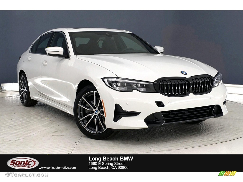 2020 3 Series 330i Sedan - Alpine White / Black photo #1