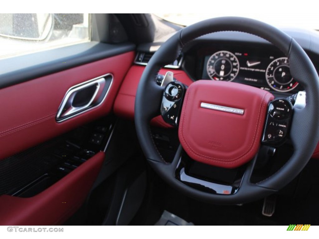 2020 Land Rover Range Rover Velar SVAutobiography Dynamic Pimento/Ebony Steering Wheel Photo #138798702
