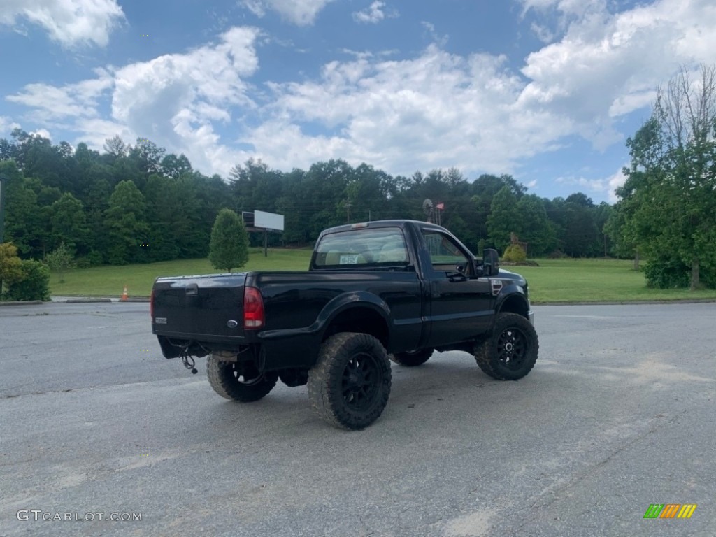 2008 F350 Super Duty XLT Regular Cab 4x4 - Black / Camel photo #3