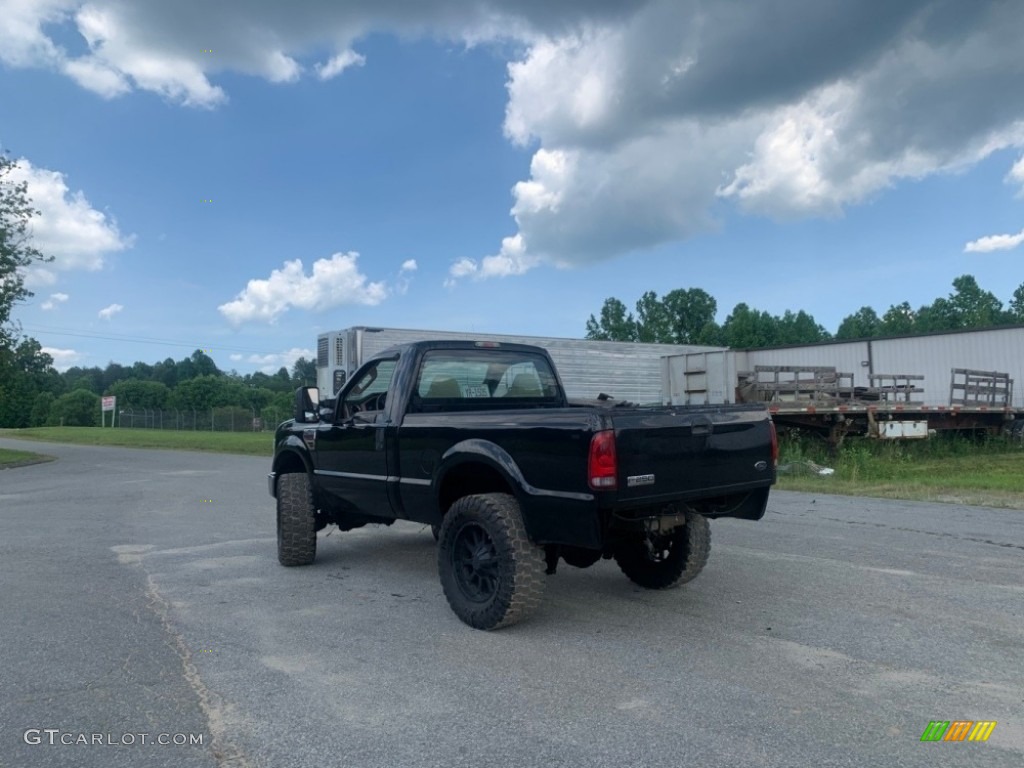 2008 F350 Super Duty XLT Regular Cab 4x4 - Black / Camel photo #4