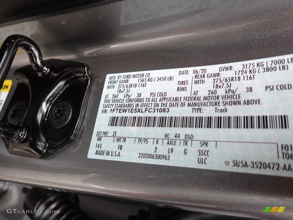 2020 F150 XLT SuperCrew 4x4 - Iconic Silver / Black photo #13