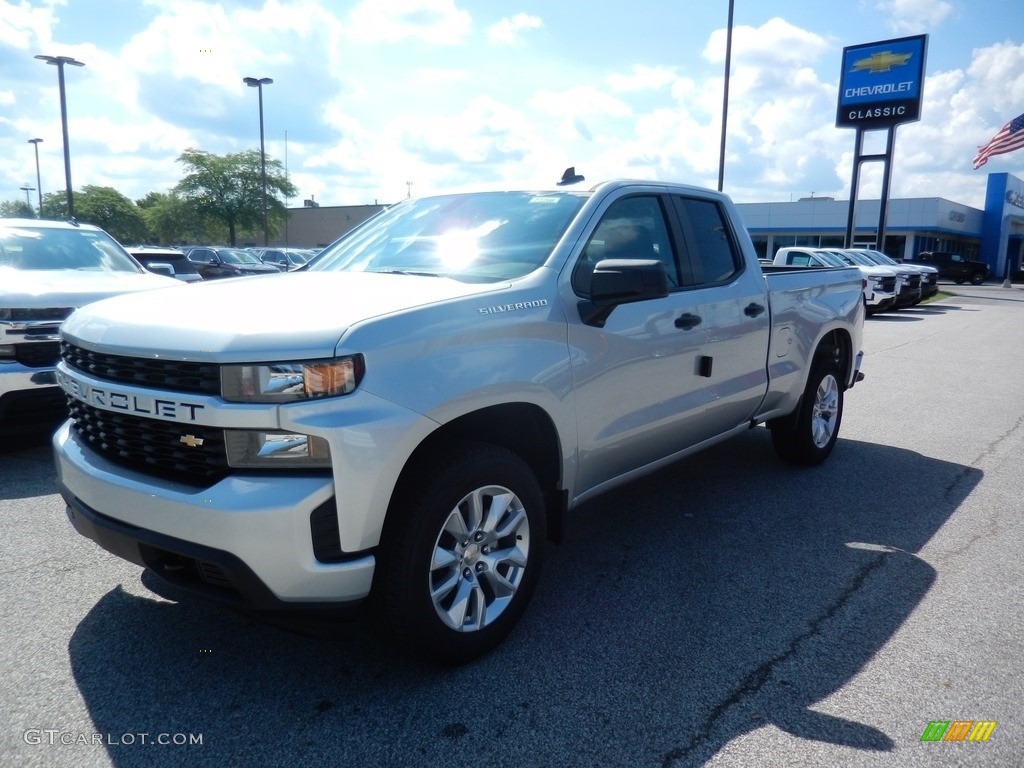 2020 Silverado 1500 Custom Double Cab 4x4 - Silver Ice Metallic / Jet Black photo #1