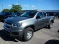 Satin Steel Metallic 2020 Chevrolet Colorado WT Extended Cab 4x4