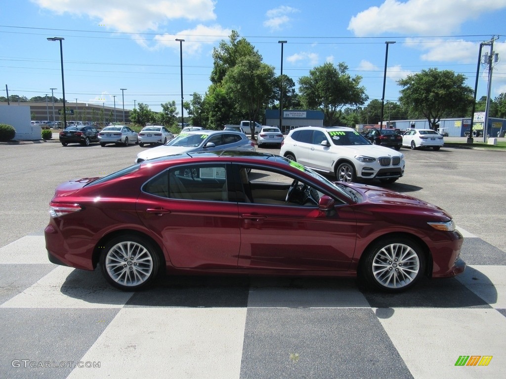 2018 Camry XLE - Ruby Flare Pearl / Macadamia photo #3