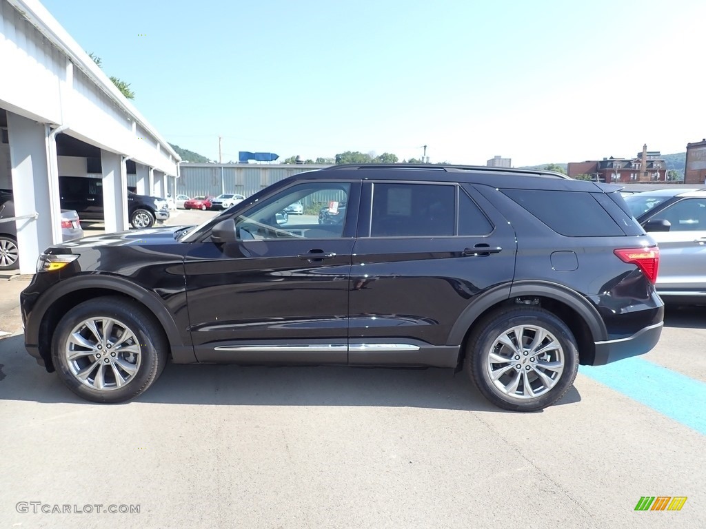 2020 Explorer XLT 4WD - Agate Black Metallic / Sandstone photo #6