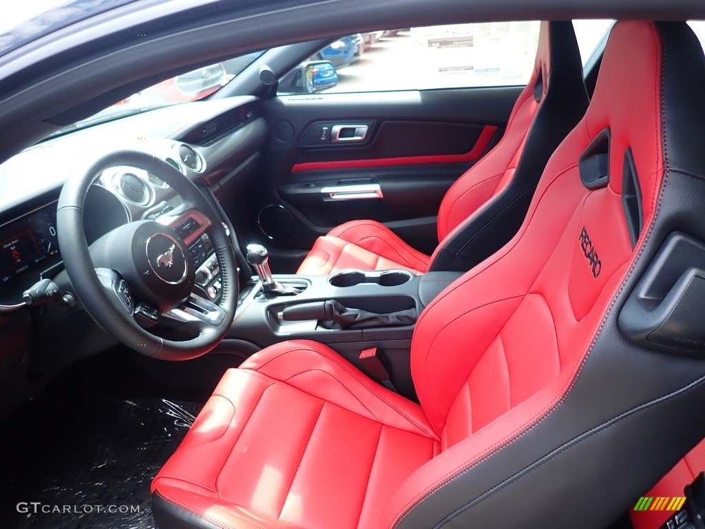 Showstopper Red/Recaro Leather Trimmed Interior 2020 Ford Mustang GT Premium Fastback Photo #138804398
