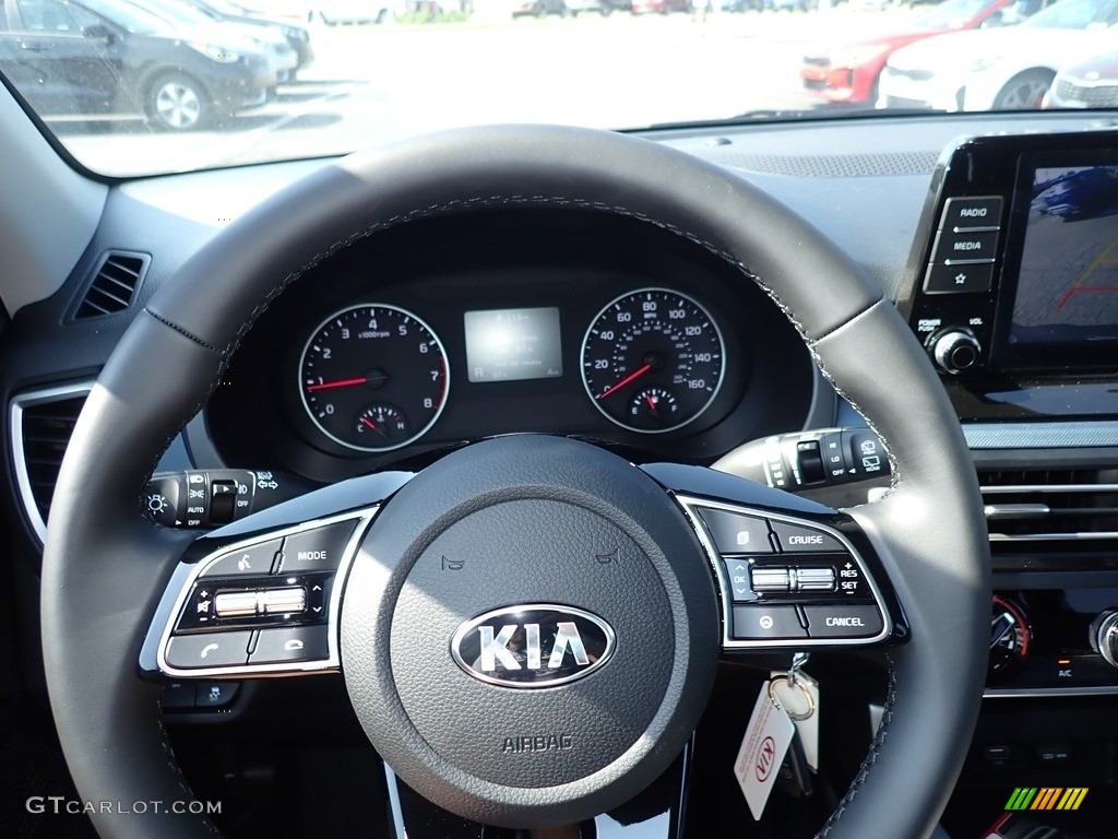 2021 Kia Seltos S AWD Black Steering Wheel Photo #138807409