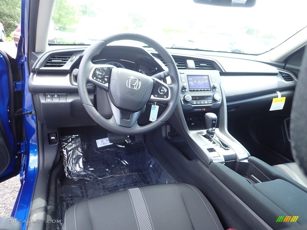 2020 Civic LX Sedan - Aegean Blue Metallic / Black photo #11