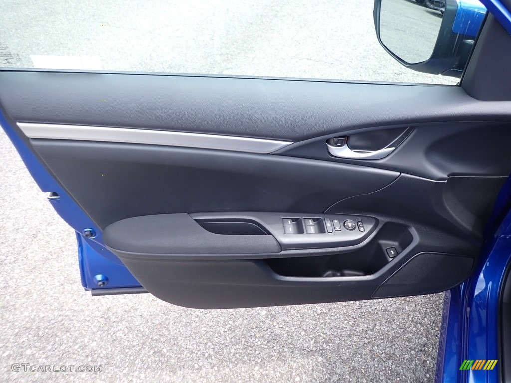 2020 Civic LX Sedan - Aegean Blue Metallic / Black photo #12
