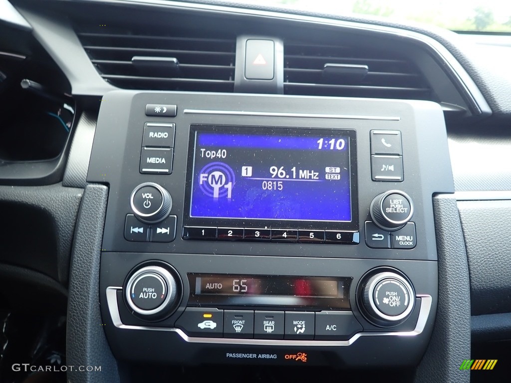 2020 Civic LX Sedan - Aegean Blue Metallic / Black photo #14