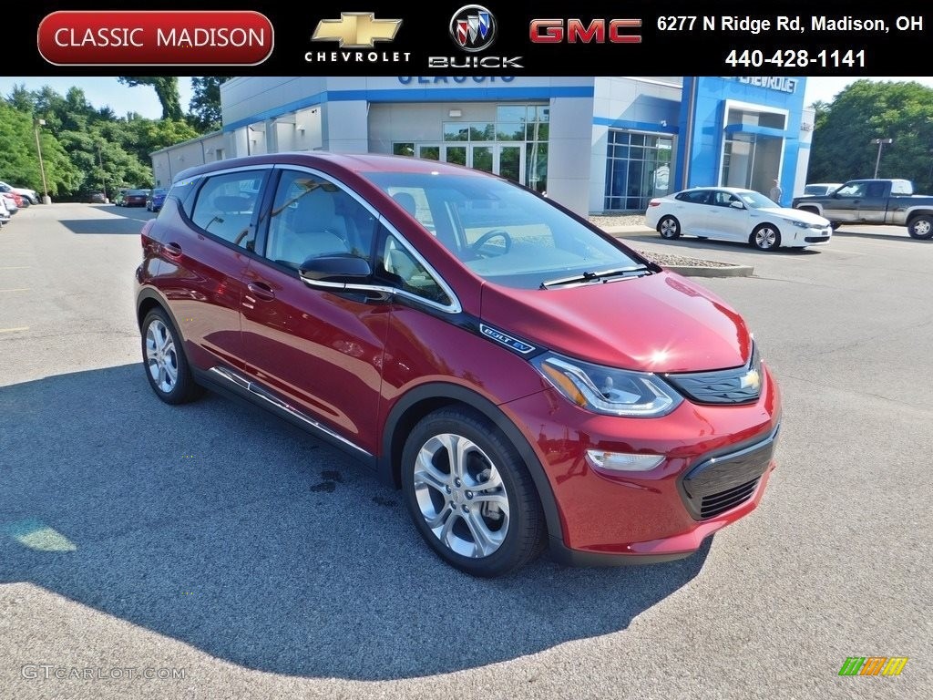 2020 Bolt EV LT - Cajun Red Tintcoat / Dark Galvanized/­Sky Cool Gray photo #1