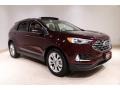 2019 Burgundy Velvet Ford Edge Titanium AWD  photo #1